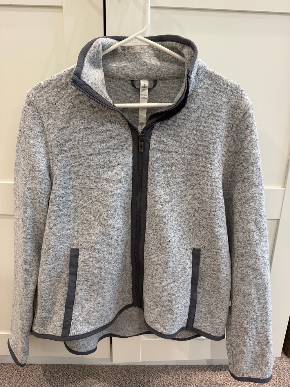 lululemon athletica Gray Full-Zip Heathered Jacket